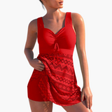 Tankini-Set mit Shorts - Damen Zweiteiler für den Sommer – Rot