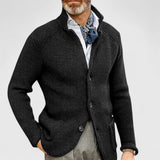 James | Geknöpfte Strickjacke – Schwarz