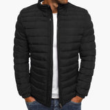 Leichte Steppjacke mit Reißverschluss - Herren Übergangsjacke – Schwarz