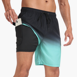 Schnelltrocknende Shorts - Herren Stretch-Shorts mit Innenslip – Türkis