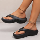 Minimalistische Frauen Flip-Flops Aus EVA – Leichte Strandrutschen Für Sommerdays – Schwarz