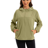 Xylia | Wasserabweisende Sportjacke mit Kapuze für Frauen – Olivgrün