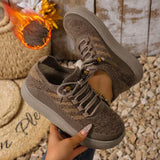 Zaria – Bequemer Schnür-Turnschuh – Braun