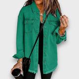 Karela – Klassische Jeansjacke – Grün