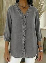 VERA | Die sichere Bluse für jeden Tag – Grau