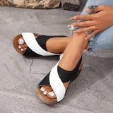 Milena™ - Ultrabequeme Orthopädische Sandalen – Schwarz-weiß