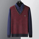 Karl - polo-pullover – Dunkelrot
