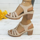 Bridget | Blockabsatz Atmungsaktiv Sandalen – Khaki