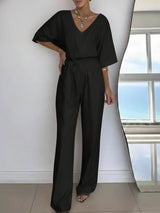 Modischer Damen-Jumpsuit – Schwarz