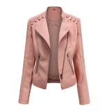 Drune | pu-lederjacke mit reibverschluss – Rosa