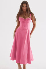 Tivelle – Elegantes Kleid im Korsettstil – Rosa