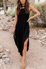 Jezrah - Halter Breeze Kleid – Schwarz (Fast ausverkauft)