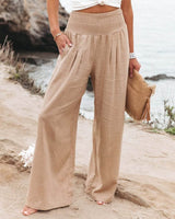Quinley - Leinenhose mit Stretch – Khaki