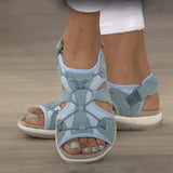 Elegante Orthopädische Sandalen Für Damen – Verstellbare Träger, Gepolsterte Innensohle, Atmungsaktiv – Blau