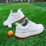 Lars™ Herren Golfschuhe – Sportlich, Rutschfest mit Atmungsaktivem Komfort und Stil – Weiß