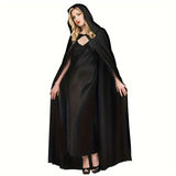 Unisex Halloween-Umhang mit Kapuze | Lang – Schwarz