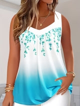 Thembi – Bequemes Tanktop Mit V-Ausschnitt – Hellblau