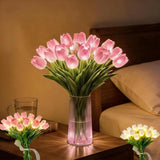 Petaluxe - Elegante LED Blumenvase Mit Beleuchtung Für Eine Gemütliche Wohnatmosphäre – Rosa