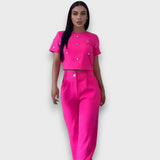 Lucy – 2-teiliges elegantes Set – Rosa