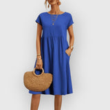 Grazia | Hochwertiges Sommerkleid – Hellblau
