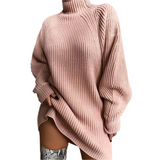 Damen Rollkragenpullover | Übergroß – Rosa