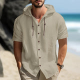 Osvaldo | Leichte Kapuzenbluse – Khaki