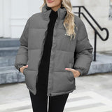 Super - gemütlicher & gefütterter damen-wintermantel – Grau