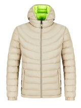 Tom – gefütterte herrenjacke mit stehkragen für herbst und winter – Khaki