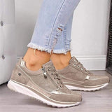 Gabor™ Zip-Up Orthopädische Sneakers – Beige
