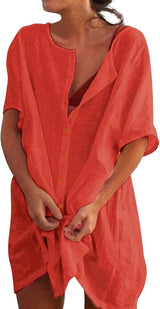 Carina™ Atmungsaktives Baumwollgewebe – Wassermelonenrot