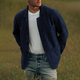 Lässig Bequemer Blazer – Marineblau