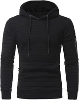 Kapuzenpullover für kalte wintertage und gemütlichen komfort für männer – Schwarz