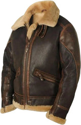 Lucho – Klassische Jacke aus echtem Leder – Braun