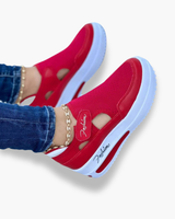 Damen Bequeme Rutschfeste Wanderschuhe | Flexibel – Rot