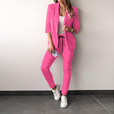 Kristal - Eleganter Blazer- und Hosenanzug für Damen – Rosa
