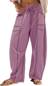 LINA | Barrel-Pants – Weite Sommer-Loungehose für jeden Moment – Mauve