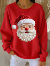 Isa - Weihnachts-Pullover mit funkelndem Weihnachtsmann – Mehrfarbig