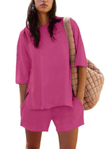 Iselin - Lässiges Zweiteiliges Set – Rosa