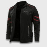 Vincent | Robuste Lederjacke im Wolverine-Stil – Schwarz