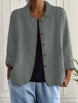 Athena | Rundhals Kurzarm Top – Grau