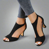 Heidrun | Stilvolle und komfortable Absatzsandalen – Schwarz