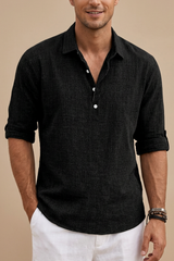 Maxwell | Lässige Passform Kurzarm Poloshirt – Schwarz