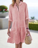 Shiela - Charmantes Hemdblusenkleid – Rosa