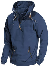 Mohinder – Lässige Langarm-Hoodie – Blau