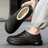 Winterschuhe Herren | Slip-On Clogs Mit Innenfutter – Schwarz