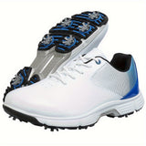 Thestron™ Wasserdichte Golfschuhe Mit Rutschfester Sohle Und Komfortabler Innenpolsterung – Weiß Blau