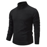 Jaxson - Rollkragenpullover aus Samt in schmaler Passform – Schwarz