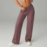 Alba | Hosen mit geradem Schnitt und weitem Bein – Lila