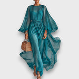 Elviana – Maxikleid aus Chiffon – Blau