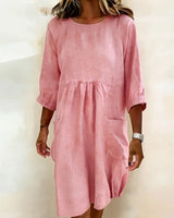 Avenra - 3/4-Arm-Kleid – Rosa